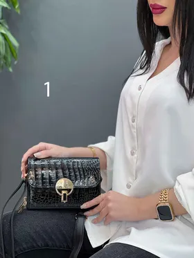 کیف ورنی دکمه چرخشی