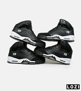 کتانی ساق‌دار زنانه و مردانه مشکی Nike air jordan 5