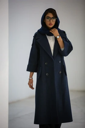 پالتو زنانه کیمونو دنیز (سرمه ای)