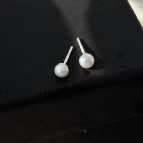 گوشواره مروارید نقره سایز ریز