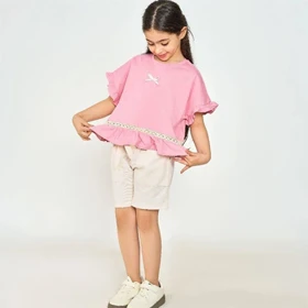 ست کراپ شورتک بچگانه پاپیون