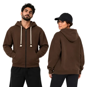 سویشرت اسپرت بیسیک مدل ZRA-5F0659 قهوه ای
