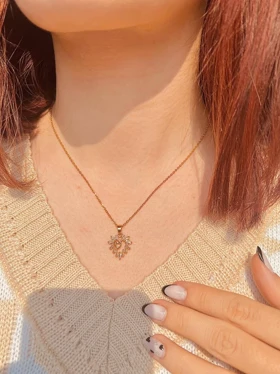 گردنبند قلب مینیمال استیل