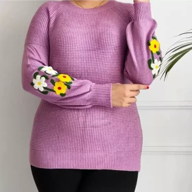 بلور بافت زنانه بیسکویتی گل برجسته وارداتی