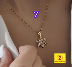 گردنبند زنانه زنانه نگین‌دار طرح جواهر