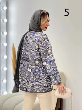 مانتو طرح دار گاندوزی
