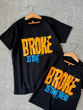 تیشرت مشکی Broke ( ایراددار)