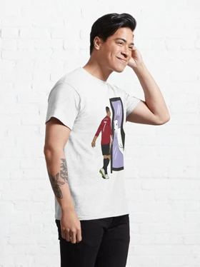 تیشرت ورزشی منچستریونایتد | تیشرت Manchester United F.C طرح Cristiano Ronaldo Mirror GOAT کد 144766