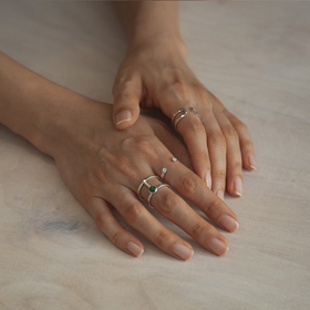 انگشتر تریو نقره _ Trio Ring