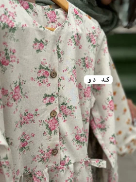 پیراهن نچرال گل‌گلی