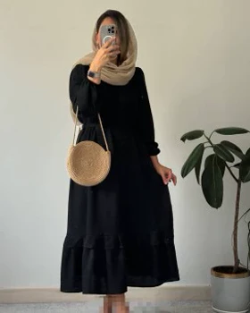 پیراهن مانتویی محرمی مشکی ریما