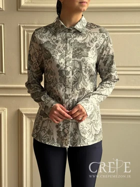 شومیز یقه مردانه طرحدار