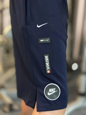 شلوارک بگ نایک (Nike) پارچه غواصی لطیف با لوگو گلدوزی (ژله ای)