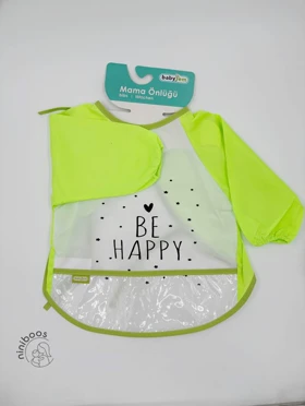 پیشبند کودک آستین دار هپی بیبی جم baby jem (سبز فسفری)