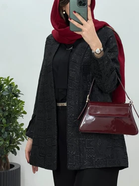 مانتو ژاکارد مغزی دوزی مبینا