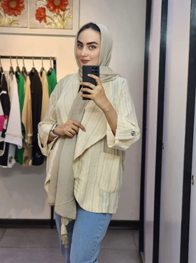 کت لینن طرحدار