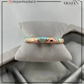 دستبند زنانه بنگل با طرح میناکاری شیک و ظریف کد bg10016