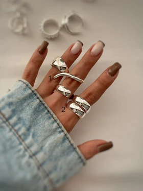 انگشترهای آبکاری نقره سری 1