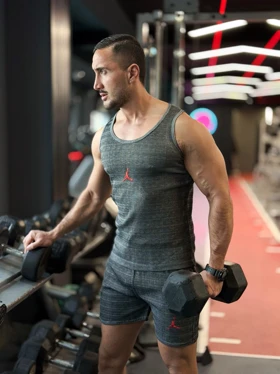 ست رکابی و شلوارک جردن (jordan) پارچه کبریتی پلی‌استر پنبه