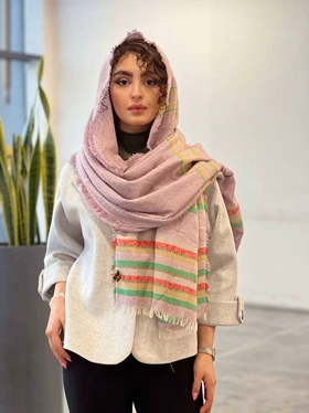 شال پاییزه ژووه2 (صورتی)