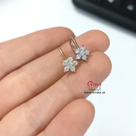 گوشواره پیرسینگ نگین‌دار بدون سوراخ (گوش و بینی)
