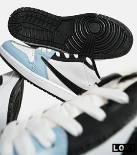 کفش کتانی مردانه مشکی سفید آبی نایک NIKE travis scott