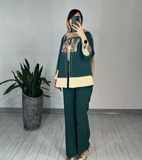 ست کت و شلوار مزونی کوک دوزی