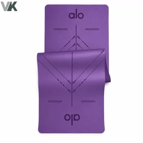 مت یوگا مستر کوآلیتی طرح برند الو ALO WARRIOR PU MAT همراه با کاور شناسه 10100856 (بنفش)