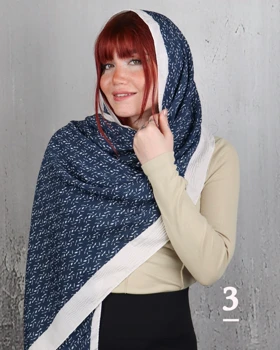شال طرح 1 چاپی تافته بیوتی زنانه 0829