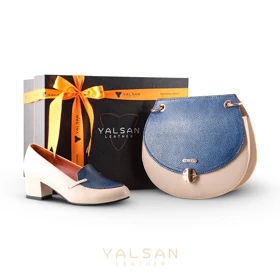 ست کیف و کفش زنانه چرم یلسان مدل دلاریس کد 927-KELARA-SHT