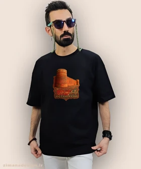 تیشرت لش مردانه و زنانه طرح ارگ کریم خان تلفیق با هنر فرش ایرانی