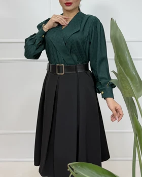 شومیز ساتن چپ و راستی (شادی ) - کد 1095