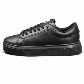 کفش کتانی مردانه مدل ونس چرمی مشکی Vans