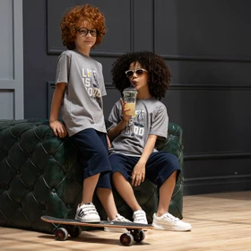 ست تیشرت آستین کوتاه وشلوارک لانگ/کد:1064