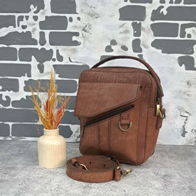 کیف دوشی مردانه چرم طبیعی پتینه