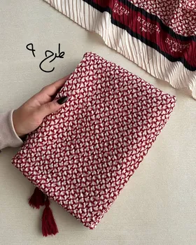 شال پلیسه زرشکی 3980