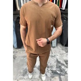 ست مراکشی لینن یقه کوبایی