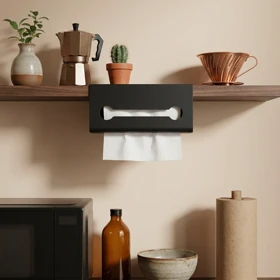 استند جای دستمال کاغذی زیر کابینتی کد SL1 (مشکی)