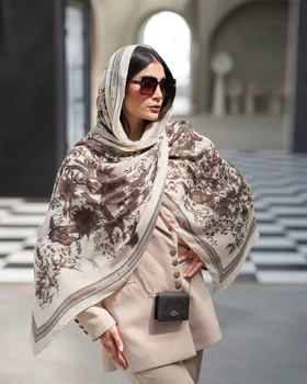 شال طرحدار پلیسه 20632