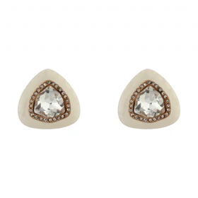 گوشواره زنانه مدل مثلث نگینی