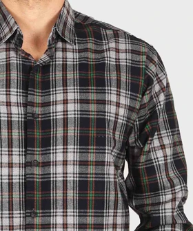 پیراهن مردانه پشمی چهارخانه سورمه ای 0161