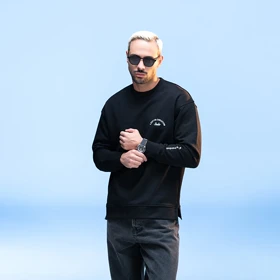 سویشرت مشکی زیگ zig مدل Studio کد 451