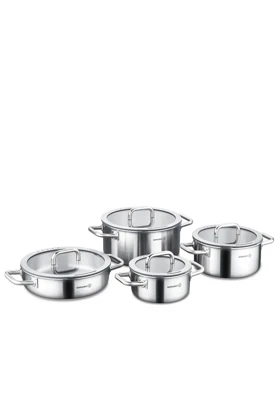 سرویس قابلمه KORKMAZ مدل Aura A2794 استیل - طوسی