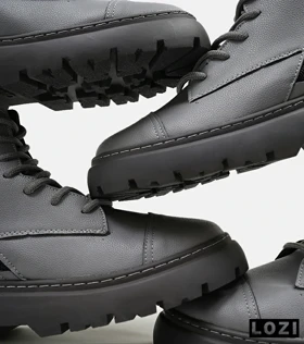نیم بوت چرمی مردانه طوسی Timberland