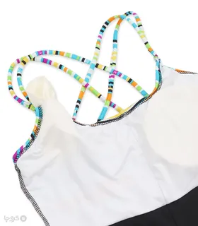 مایو یک تکه کاپ‌دار پشت ضربدری Fitan فیتن کد 282 طرح Calvin Klein