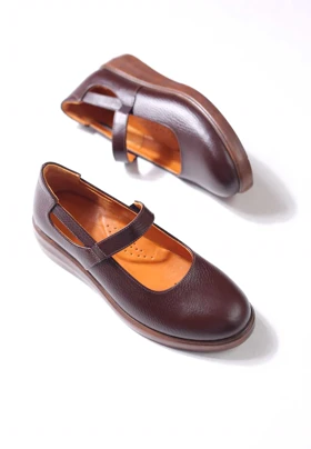 کفش پرسنلی زنانه چرم طبیعی آرتا