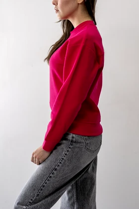 تیشرت آستین بلند دورس سرشانه افتاده زنانه