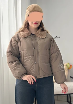 کاپشن یقه تدی