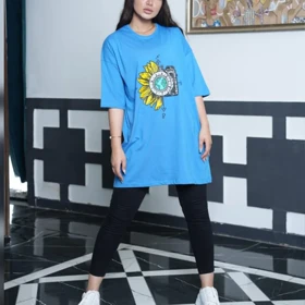 تیشرت زنانه لانگ مدل TL22138