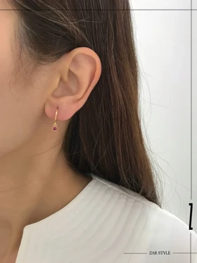 گوشواره سه تایی قلب و کفش‌دوزک